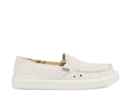 Chaussures Sanuk Donna ST Hemp Femme - Blanche RYBFNO796